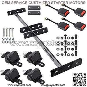 Seat Belts and Bracket Kit 4 Replacement for Yamaha Club Car Golf Cart