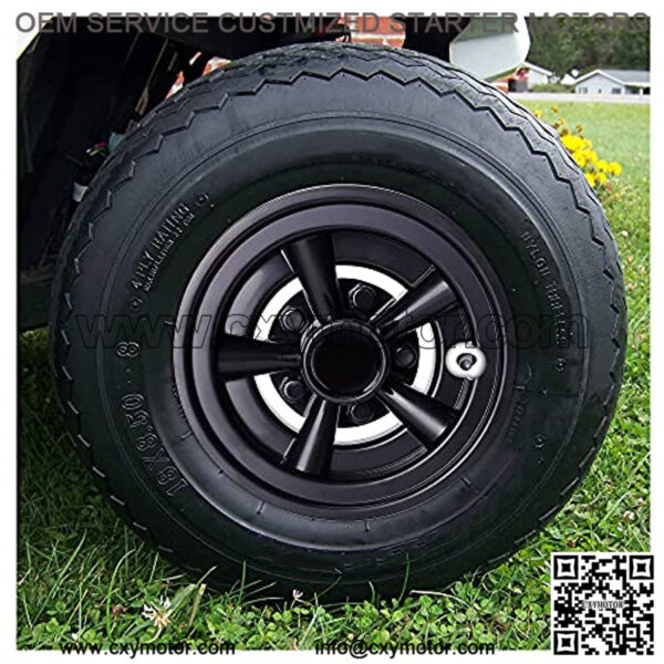8 Inch Golf Cart Wheel Covers Hub Caps for EZGO, Club Car, Yamaha, Black Set of 4 - Image 3