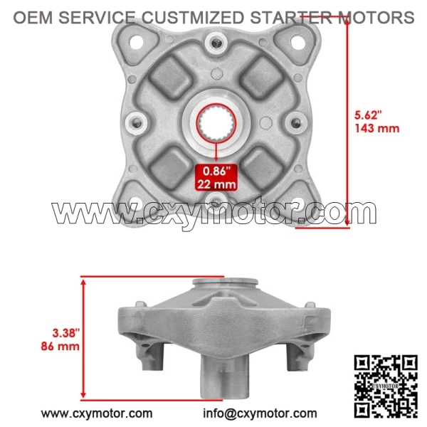 Polaris Sportsman 800 2005-2014 / Scrambler 500 4X4 2010-2012 Front Wheel Hubs - Image 2