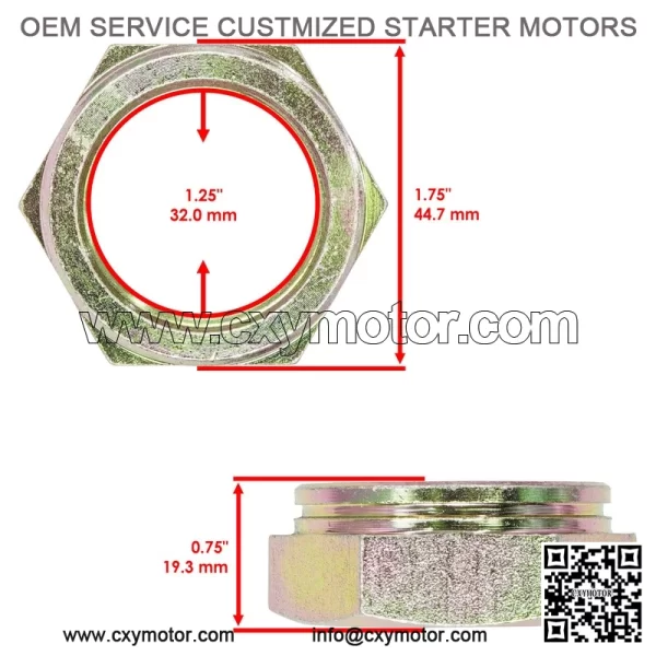 Polaris Scrambler 500 1998-2002 Rear Housing Hub Jam Nut - 7547031 - Image 2