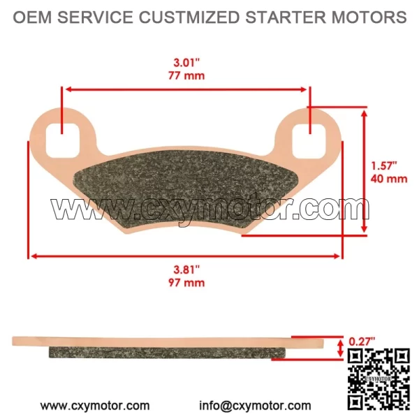 Polaris Scrambler 500 4X4 2001-2006 Sintered Front Brake Pads - Image 2